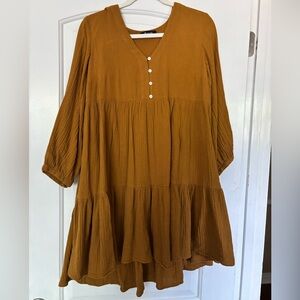 Madewell: Terra-cotta Babydoll Dress